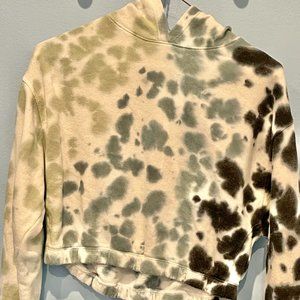 Tie-died crop top sweatshirt